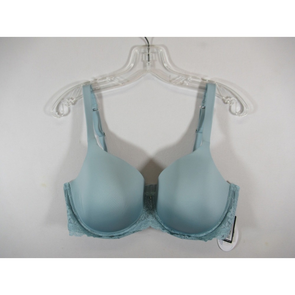 NEW Montelle Pure Plus Full Cup Bra 42D Blue Underwire Lace 9320
